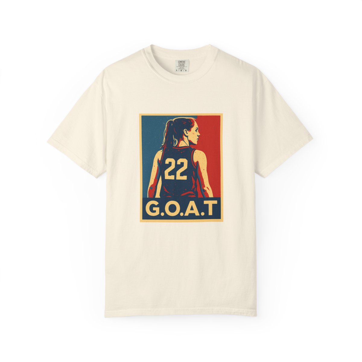 Caitlin Clark GOAT Basketball Tribute T-Shirt - alternate angle 3, merchandise