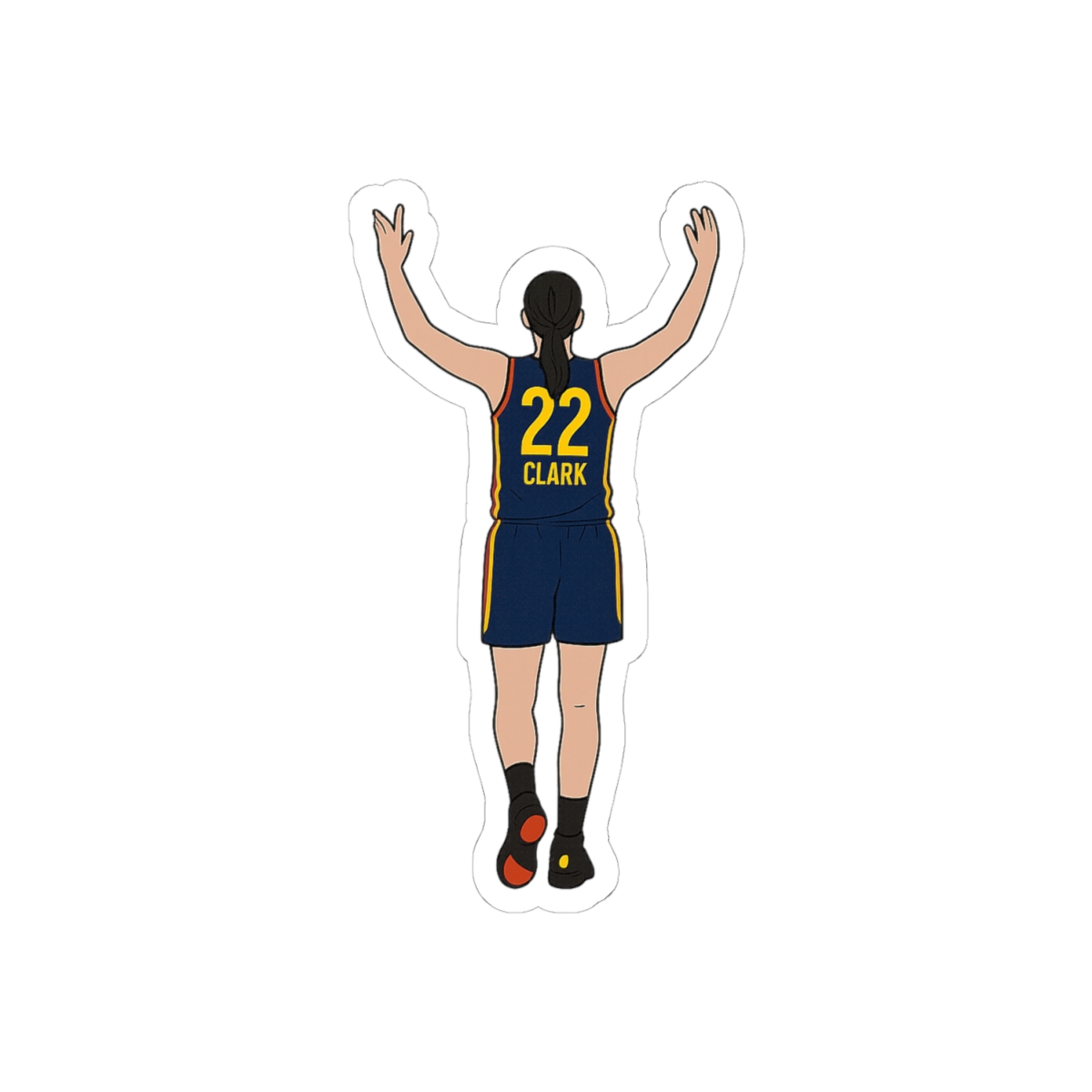 Caitlin Clark Embrace The Crowd Sticker | Playful Indiana Fever Vinyl Decal - alternate angle 2, merchandise