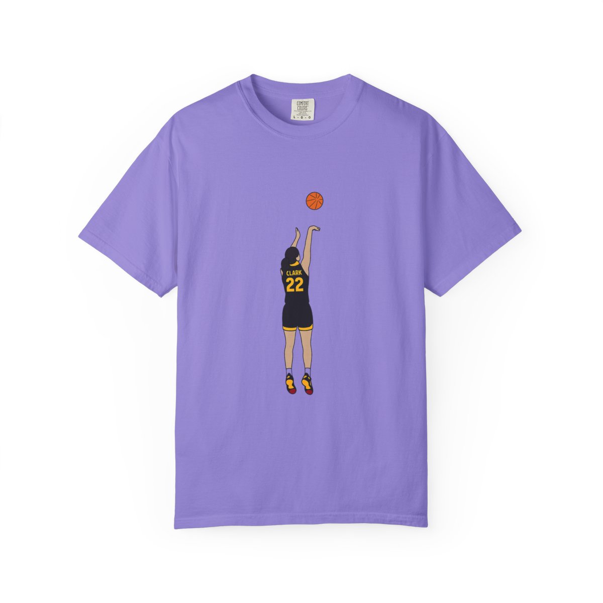Caitlin Clark 3-Pointer Basketball T-Shirt - alternate angle 3, merchandise