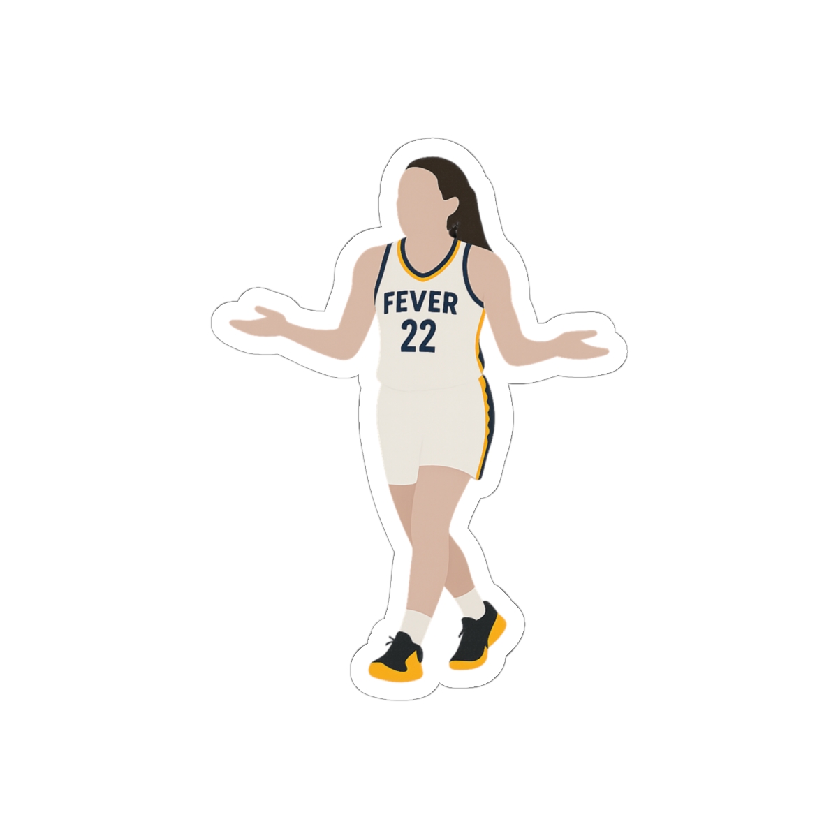 Caitlin Clark WNBA Fever Bold Fan Sticker Decal - Caitlin Clark official Stickers merch