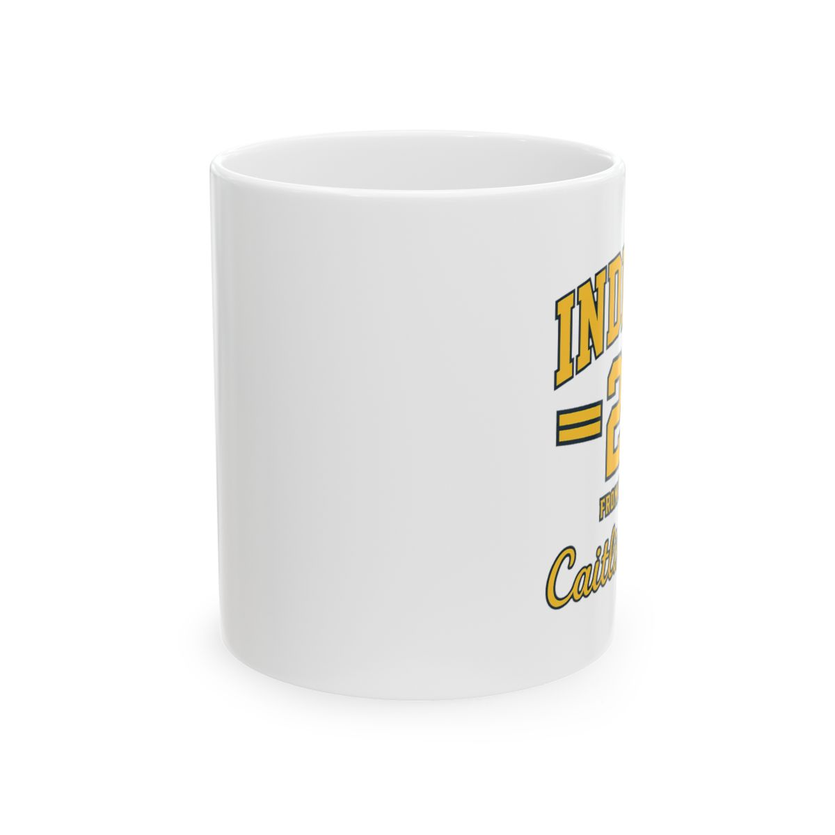Caitlin Clark Indiana Basketball Mug | Number 22 From The Logo Coffee Cup | Navy Fan Gift 11oz & 15oz - alternate angle 1, merchandise
