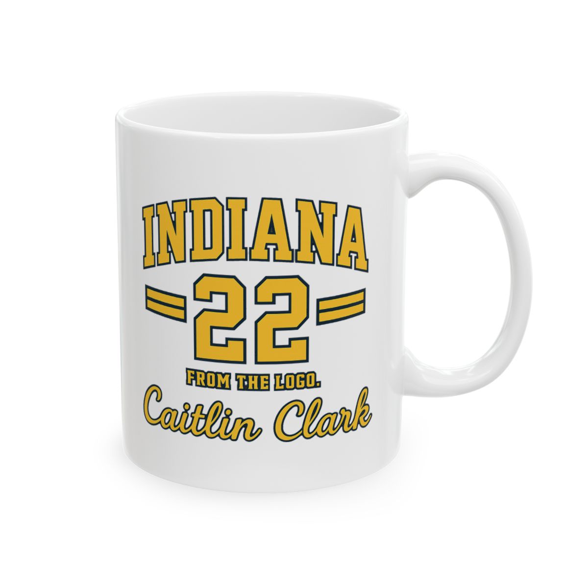 Caitlin Clark Indiana Basketball Mug | Number 22 From The Logo Coffee Cup | Navy Fan Gift 11oz & 15oz - Caitlin Clark official Mugs & Drinkware merch