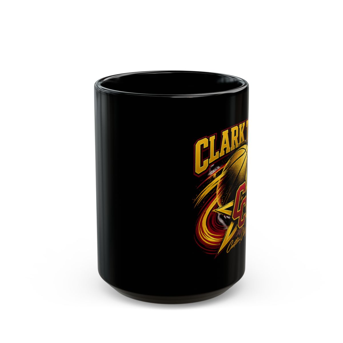 Caitlin Clark Clark Time Black Mug - alternate angle 2, merchandise