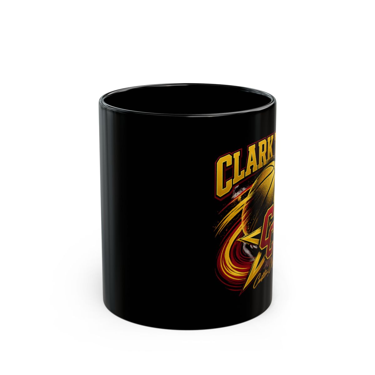 Caitlin Clark Clark Time Black Mug - alternate angle 1, merchandise