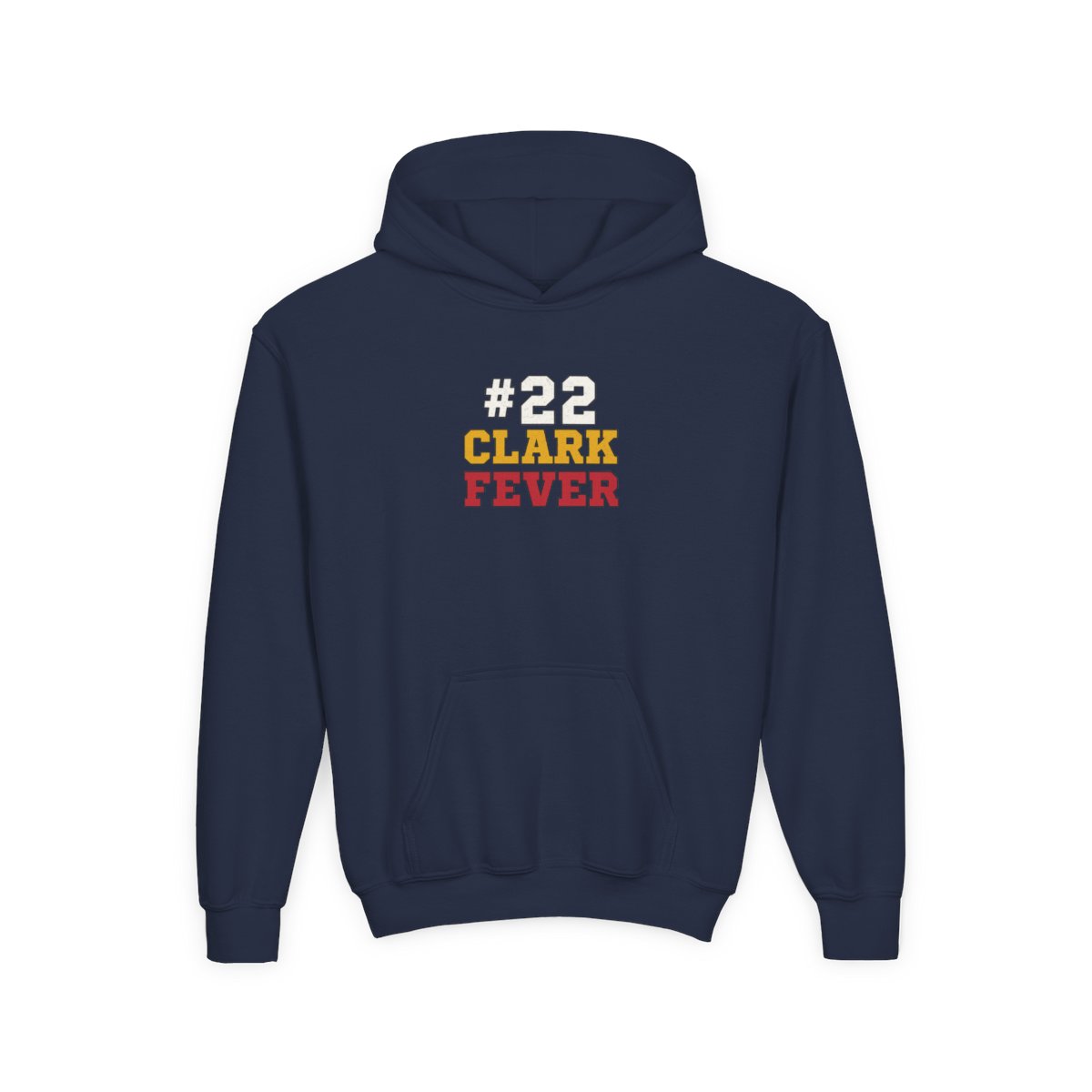Caitlin Clark #22 Indiana Fever Basketball Kids Hoodie — official Caitlin Clark hoodies