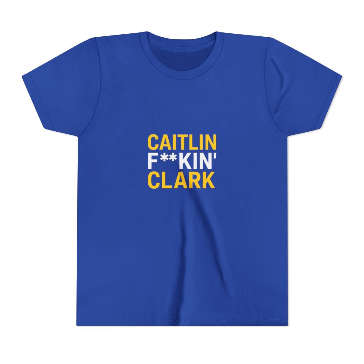 Caitlin FKIN Clark Bold Basketball Fan Kids T Shirt - alternate angle 4, merchandise