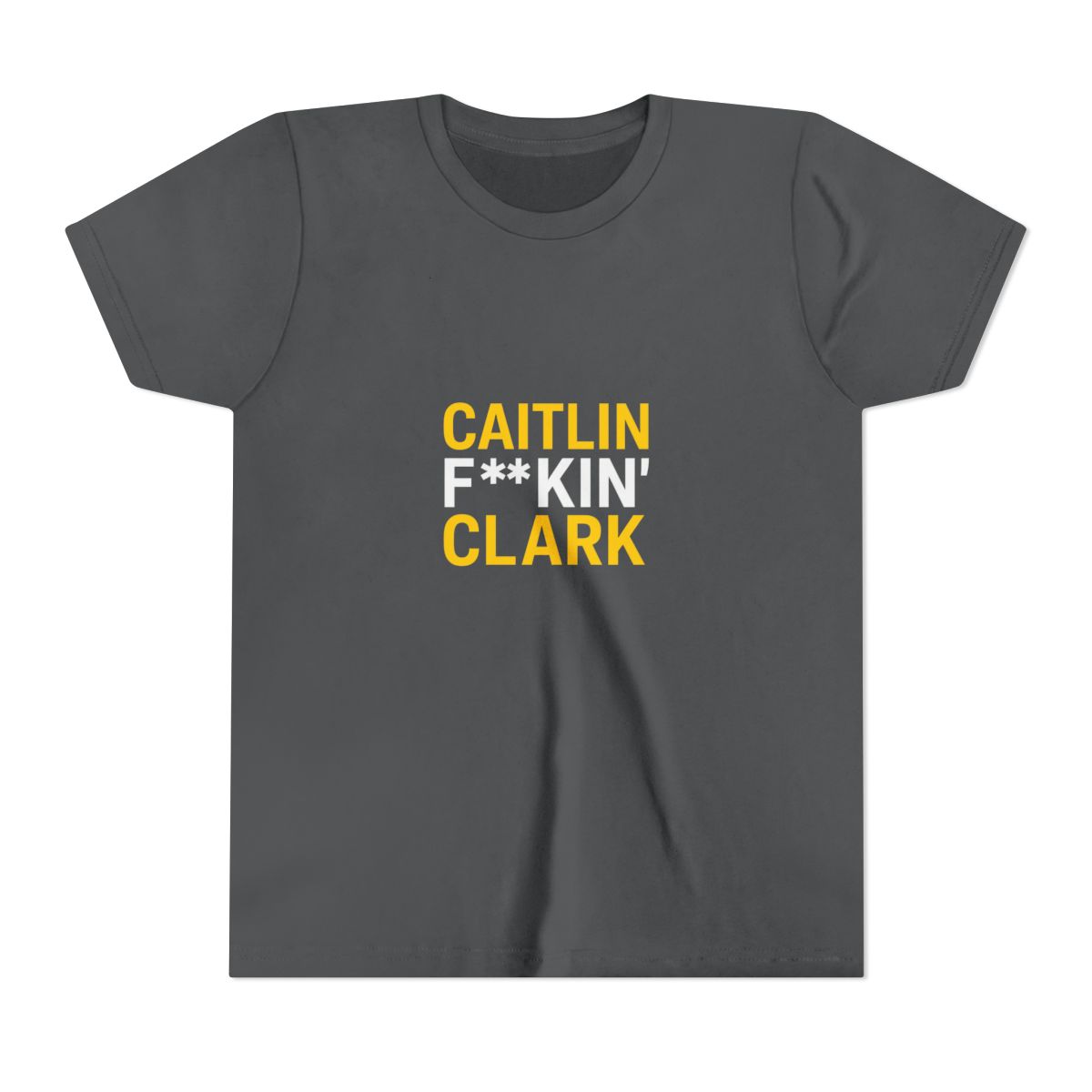 Caitlin FKIN Clark Bold Basketball Fan Kids T Shirt - alternate angle 5, merchandise