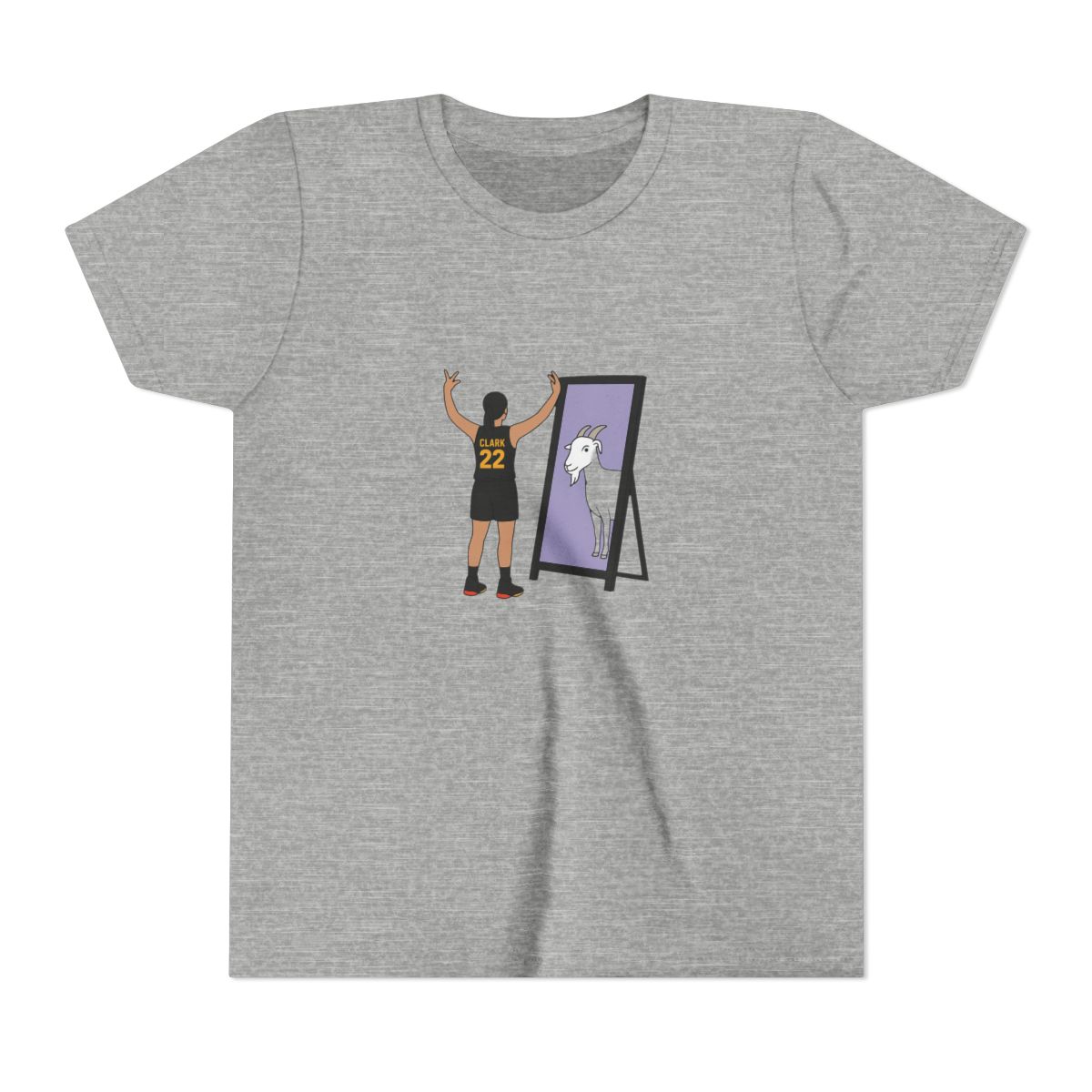 Iconic Caitlin Clark GOAT Basketball Kids T Shirt